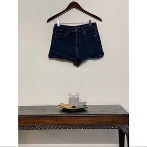 stretchy denim short shorts